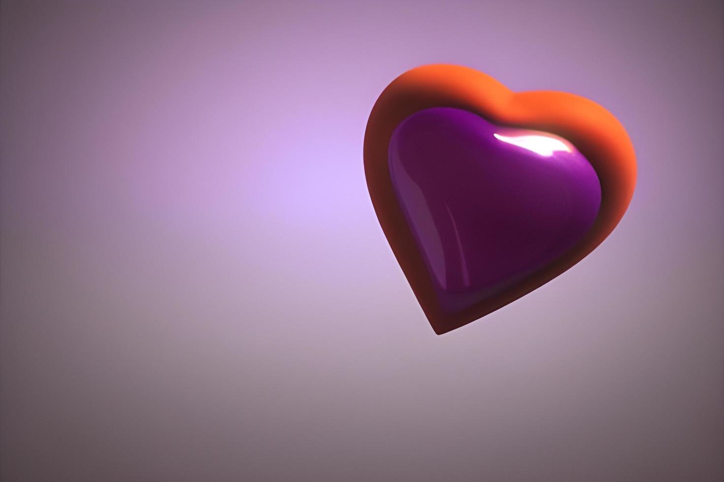 forme de coeur d'amour violet photo