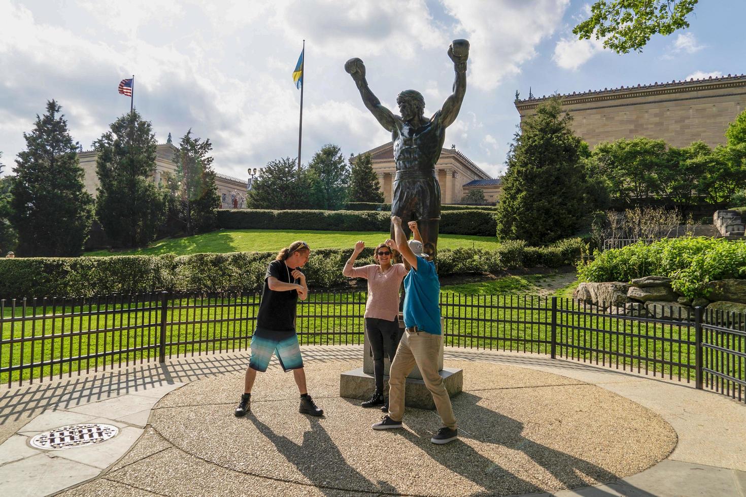 Philadelphie, États-Unis - 30 avril 2019 - les marches rocheuses du musée d'art photo