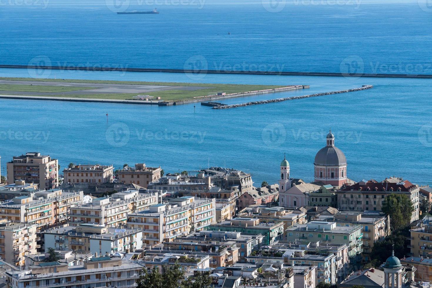 gênes vue aérienne panorama paysage paysage urbain photo