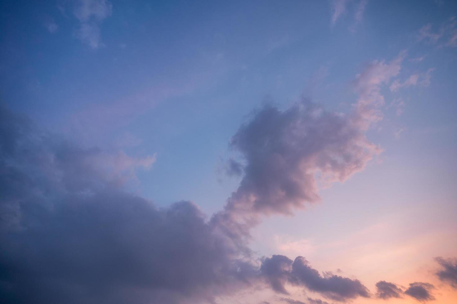 ciel nuageux au coucher du soleil photo