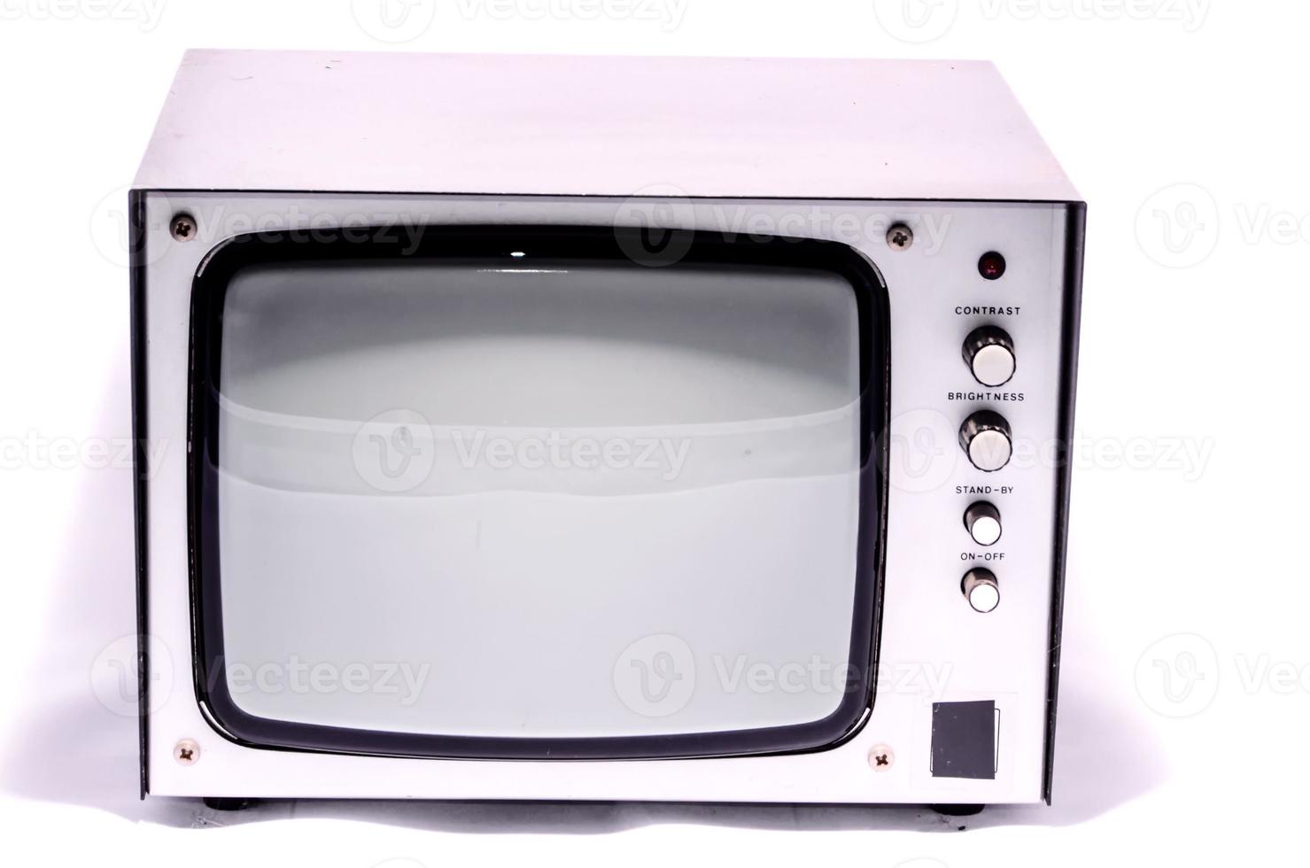 Télévision vintage sur fond blanc photo