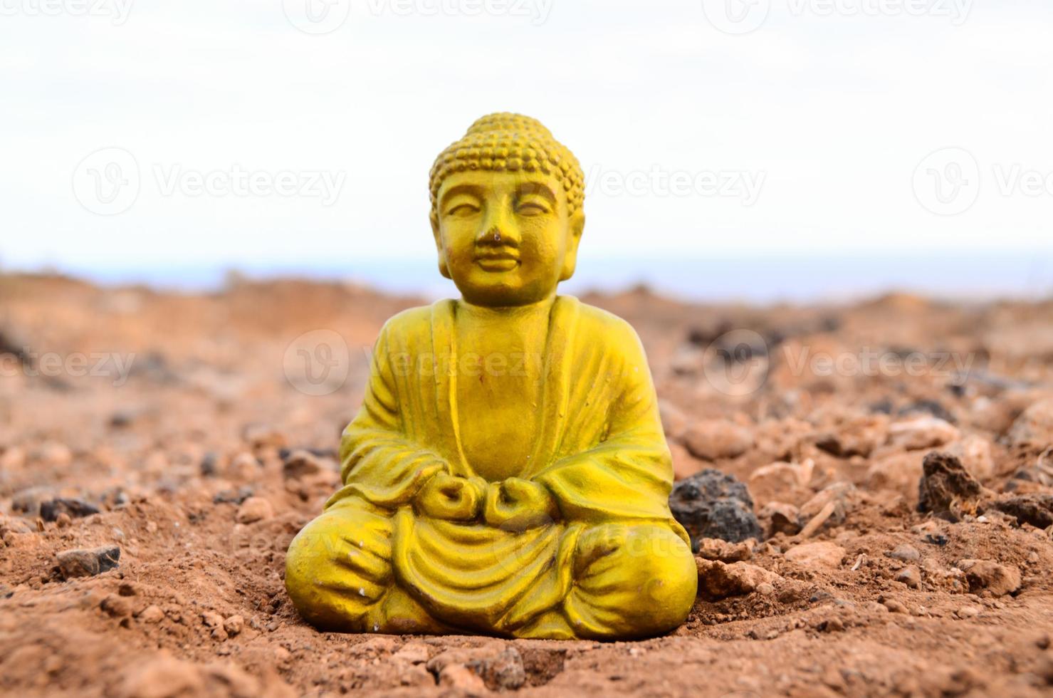 miniature bouddha au sol photo