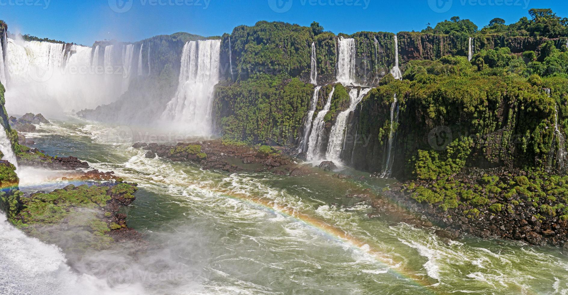 photo du spectaculaire parc national d'iguacu avec les impressionnantes chutes d'eau à la frontière entre l'argentine et le brésil