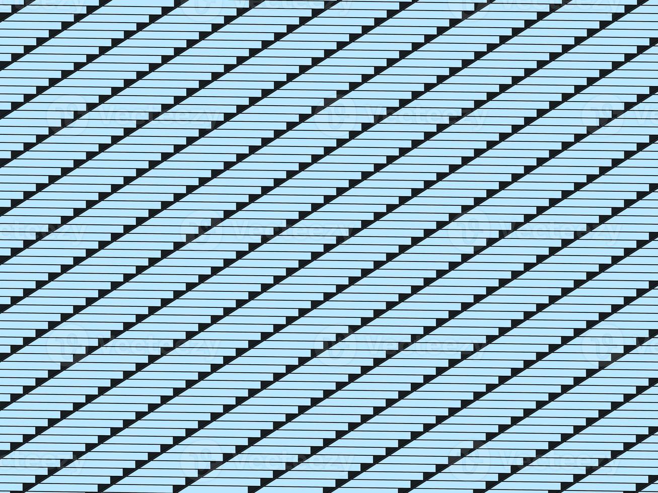escaliers 3d bleus et noirs générés par ordinateur, carreaux de manière transparente photo