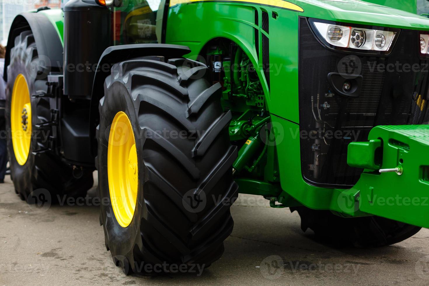 gros plan de tracteur moderne photo