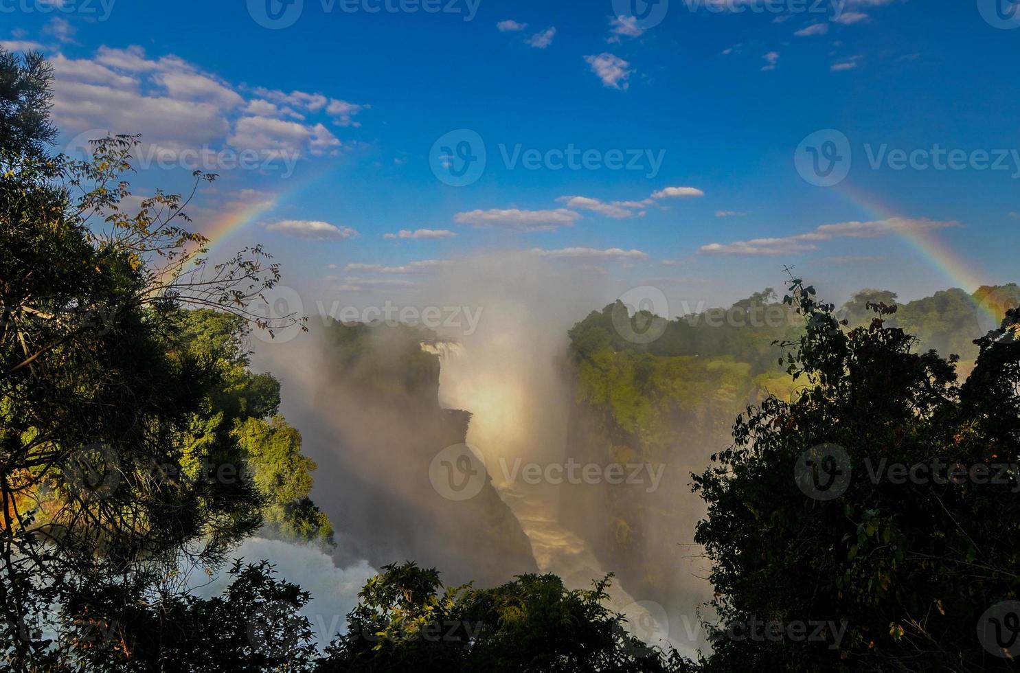 chutes victoria à la frontière de la zambie et du zimbabwe photo