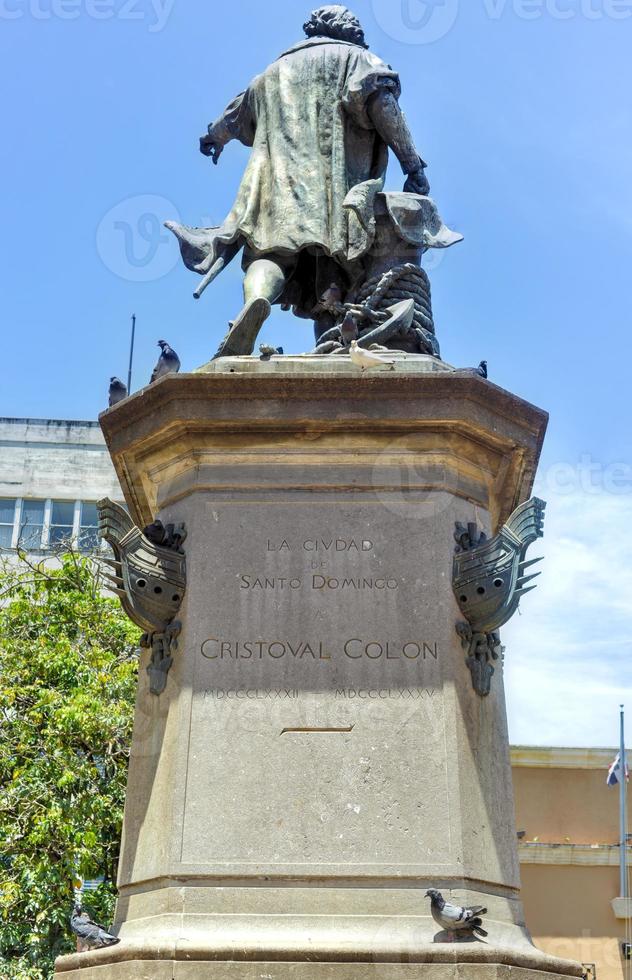 statue de christophe colomb, parque colon, santo domingo, caraïbes photo