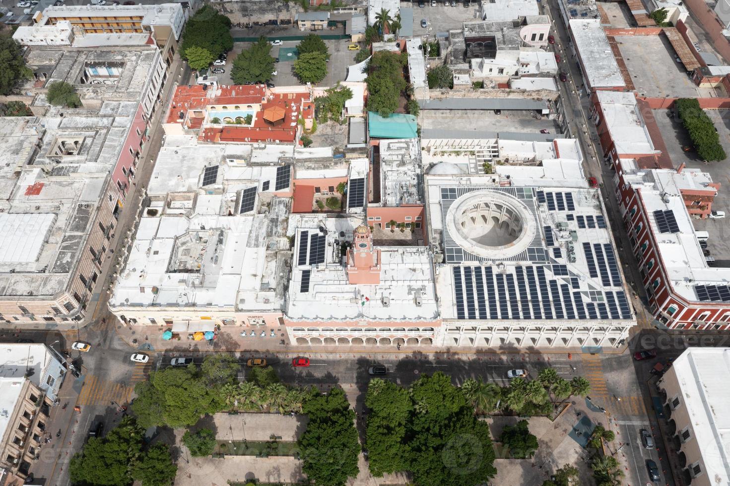 merida mexique 25 mai 2021 vue aérienne de l'hôtel de ville palacio municipal de merida yucatan mexique photo