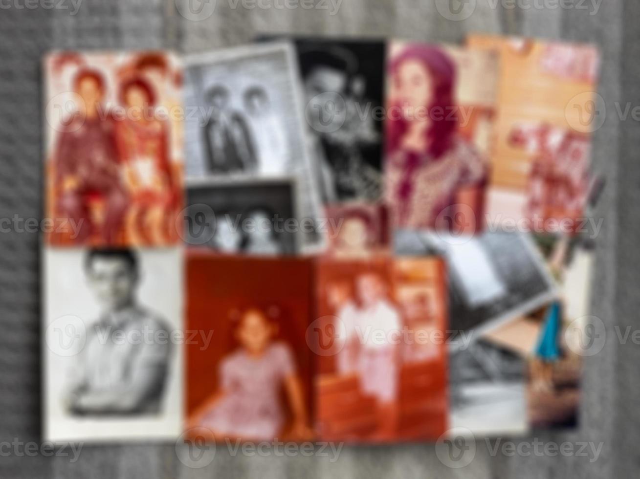 l'arrière-plan flou est flou sur de nombreuses vieilles photos de famille.