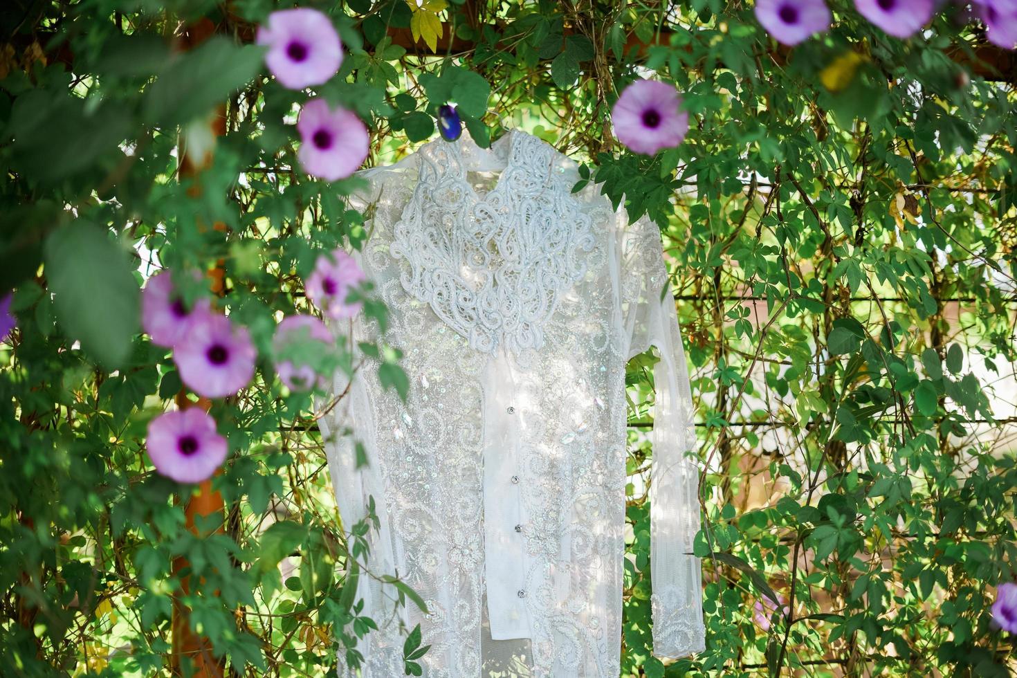 robe de mariée blanche pour la mariée photo