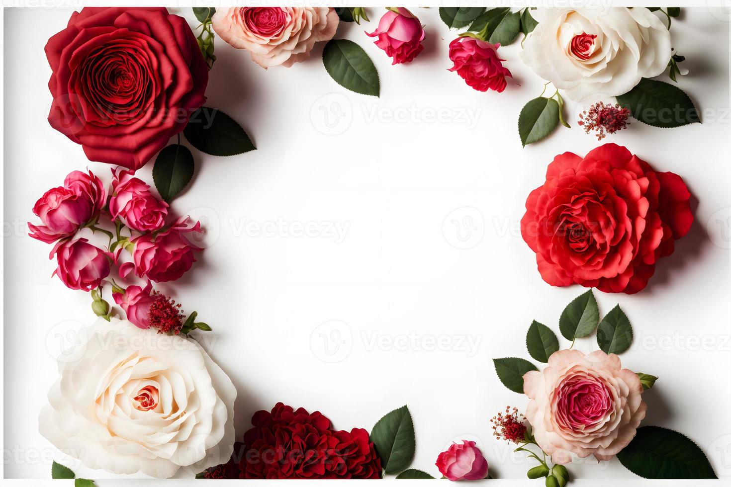 une superbe image avec une fleur rose rouge et rose avec un espace vide au milieu, parfaite pour ajouter du texte ou superposer des graphiques. cette photo est idéale pour une utilisation sur les réseaux sociaux, les sites Web