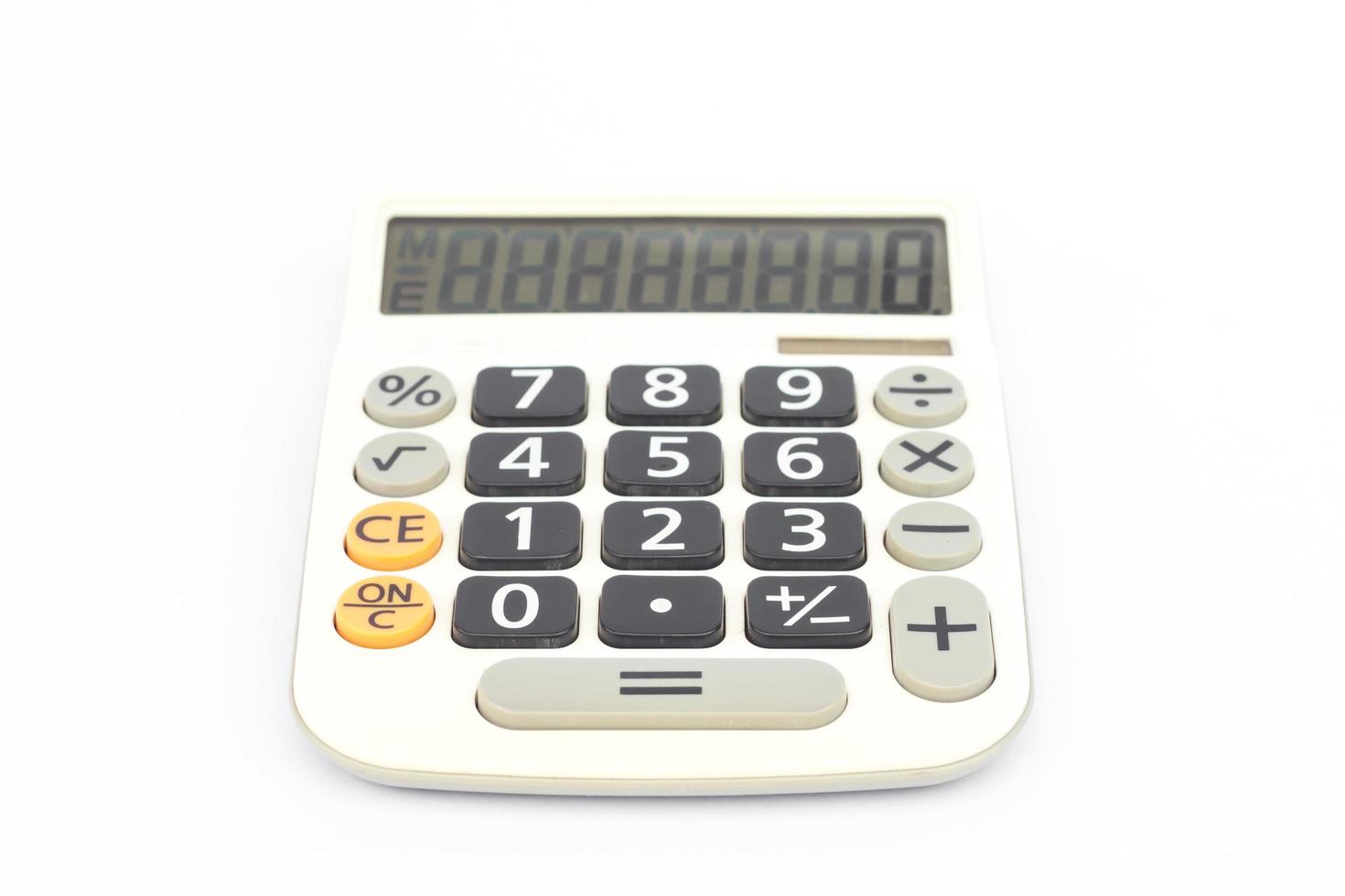 calculatrice sur fond blanc photo