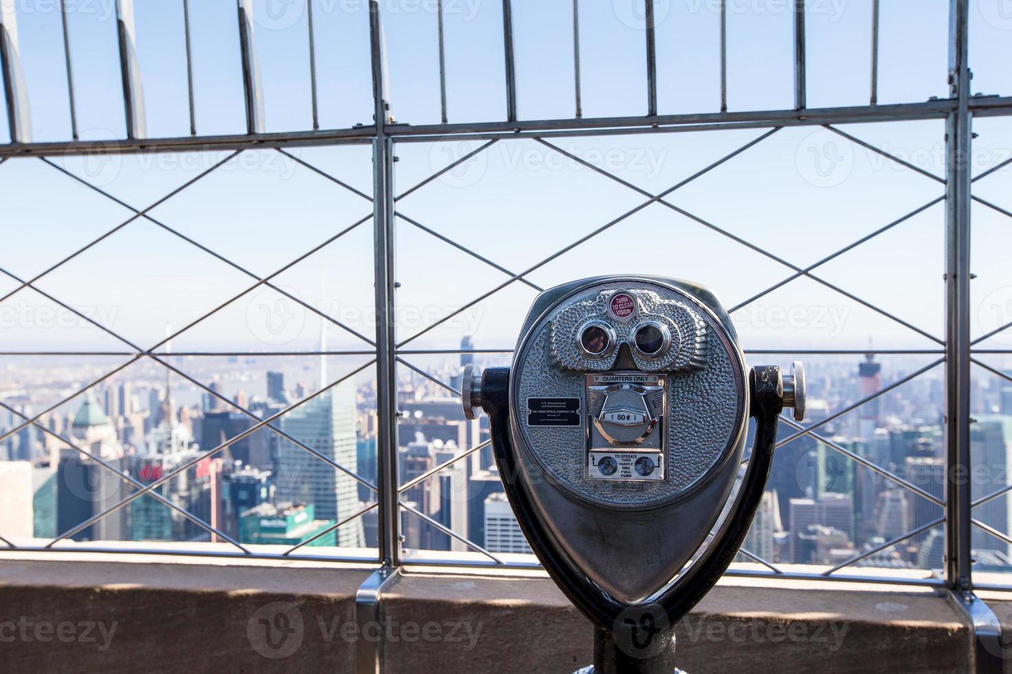 belle vue depuis le toit de l'empire state building, new york photo