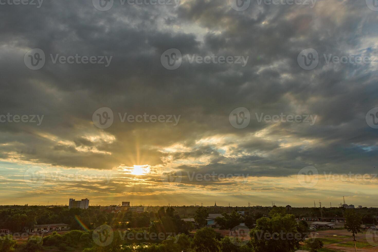 paysage au coucher du soleil photo