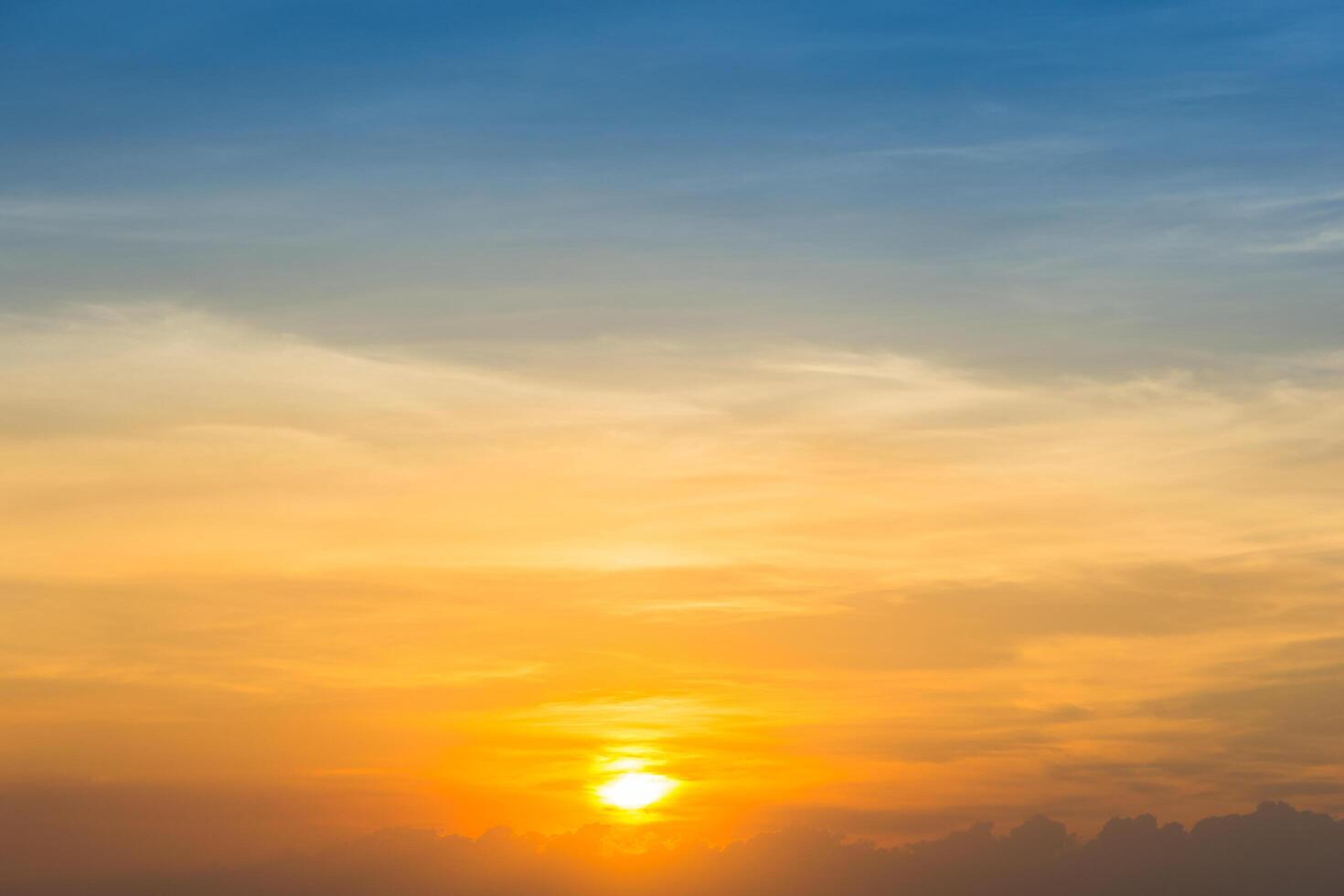 ciel et nuages au coucher du soleil photo