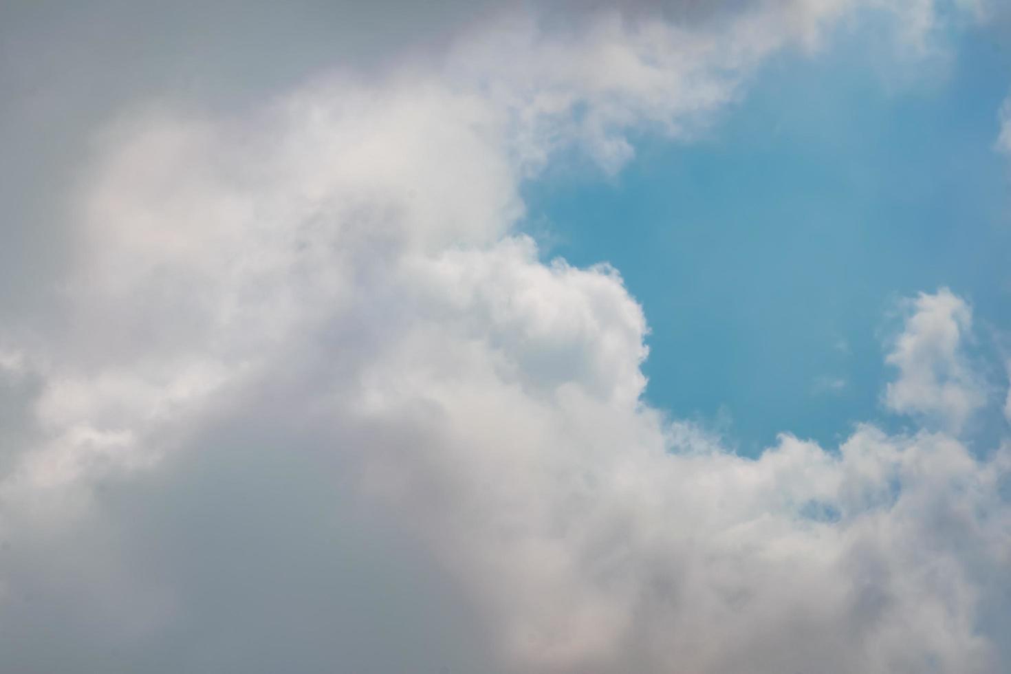 ciel bleu avec des nuages blancs photo