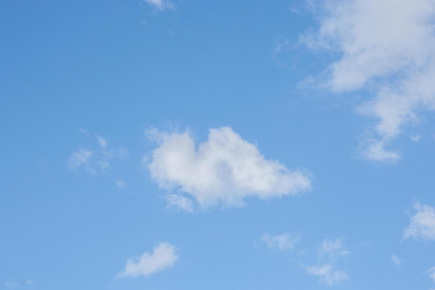 ciel bleu avec des nuages blancs photo