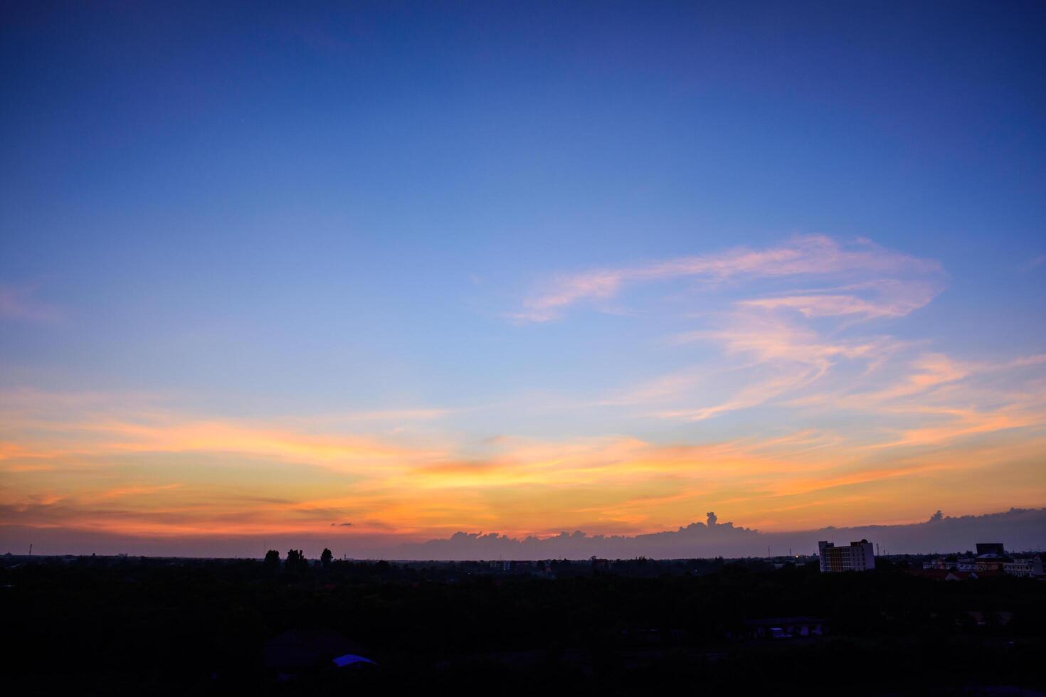 ciel et nuages au coucher du soleil photo