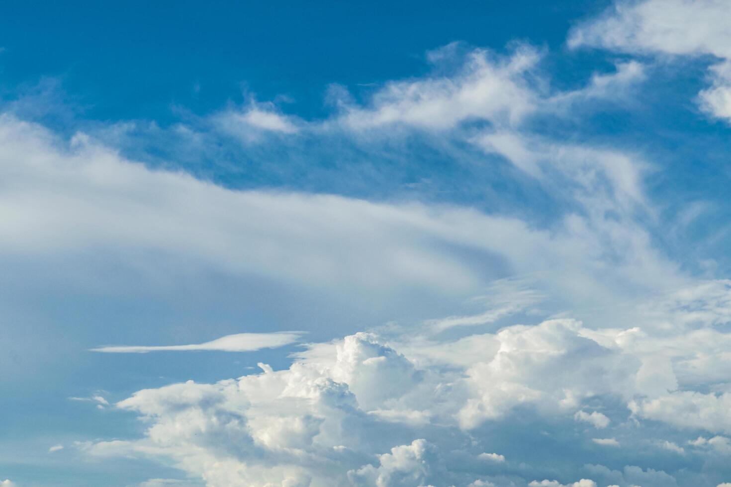 ciel bleu avec des nuages blancs photo