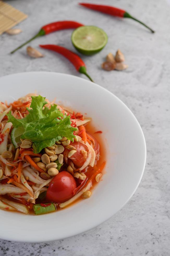 salade de papaye thaï photo