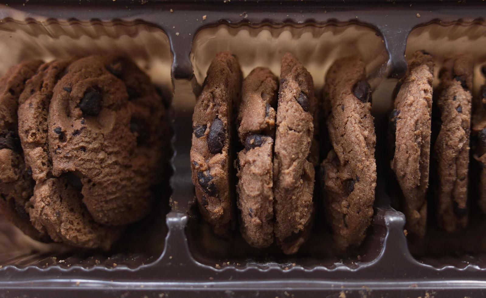 gros plan, de, biscuits aux pépites de chocolat photo