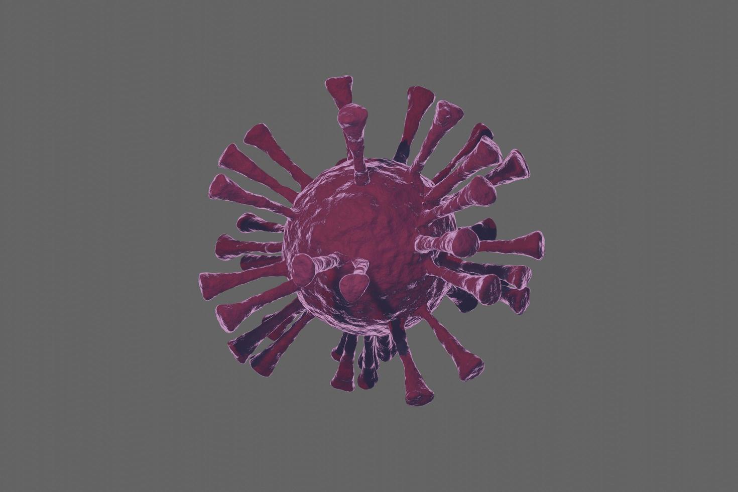 coronavirus ou cellule covid-19 au microscope photo