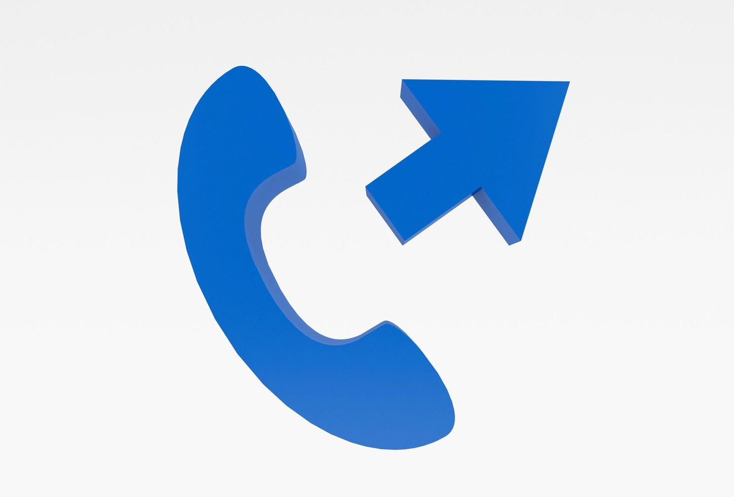 icône d'appel téléphonique concept de contact illustration 3d rendu 3d minimal. photo