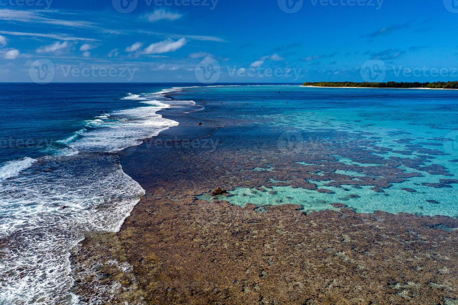 polynésie île cook lagon d'aitutaki paradis tropical vue aérienne photo