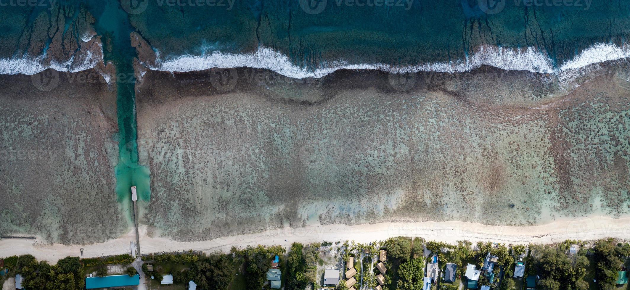 rarotonga polynésie île cook paradis tropical vue aérienne photo