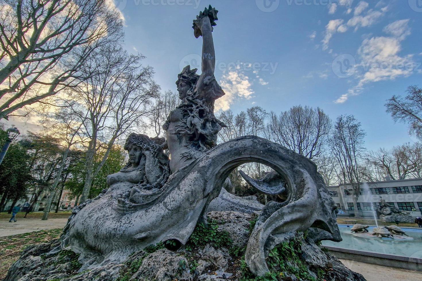 détail de la statue de sculpture du parc de montagnola photo