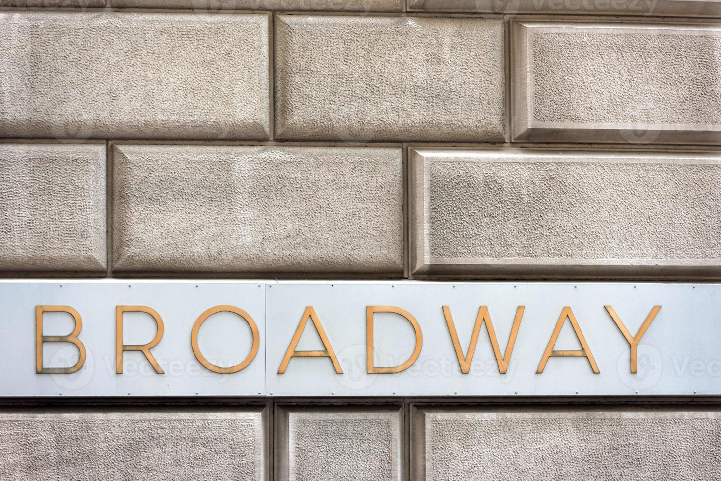 plaque de rue de new york broadway photo