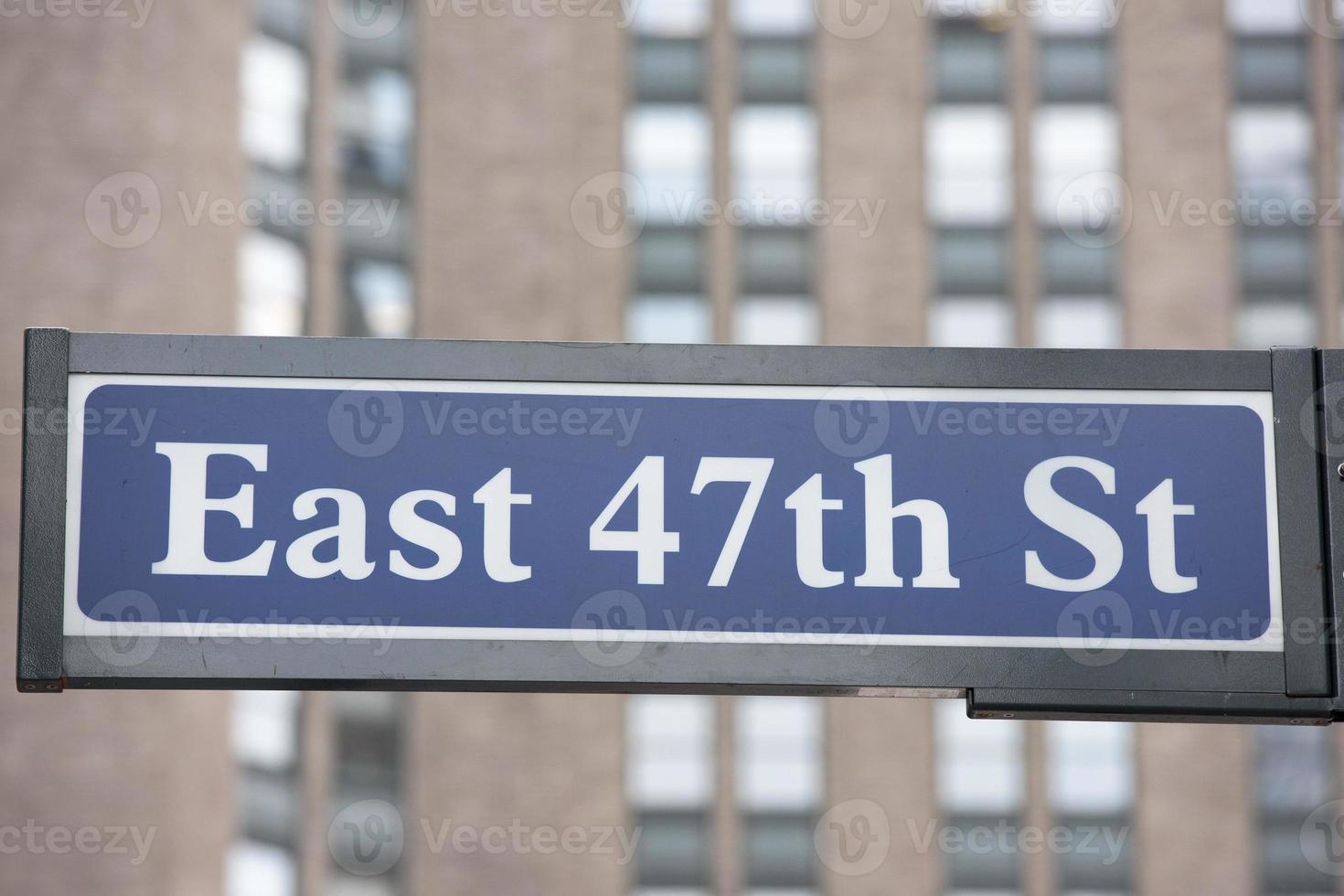 plaque de rue new york est 47e rue photo