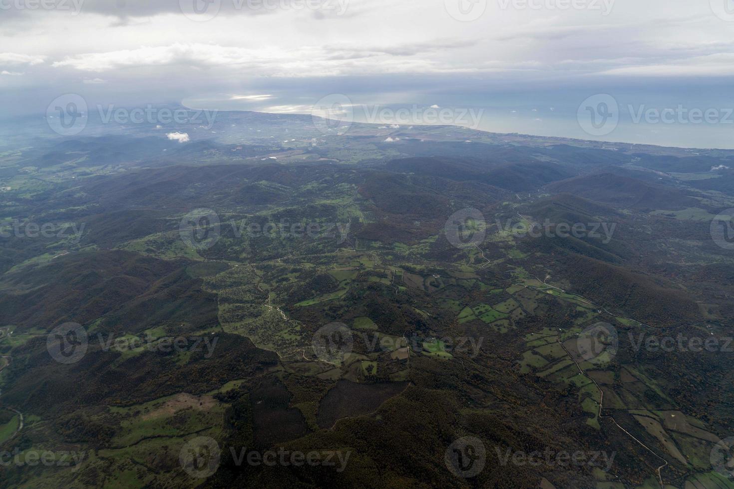 vue aérienne des fermes de la campagne romaine photo