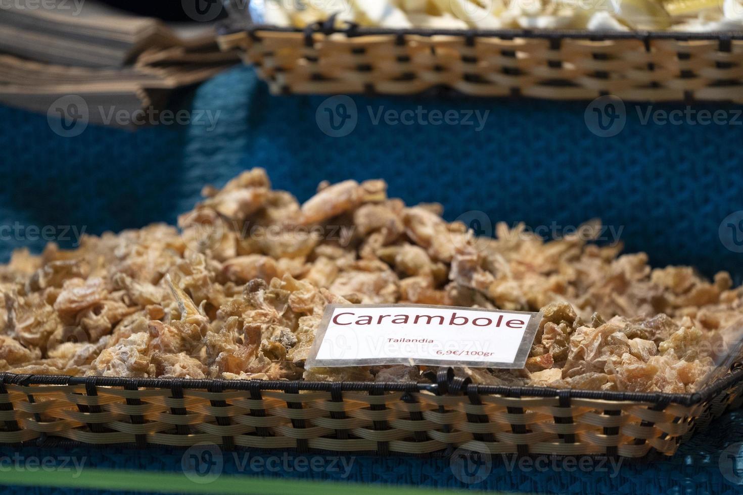 marché aux fruits déshydratés photo