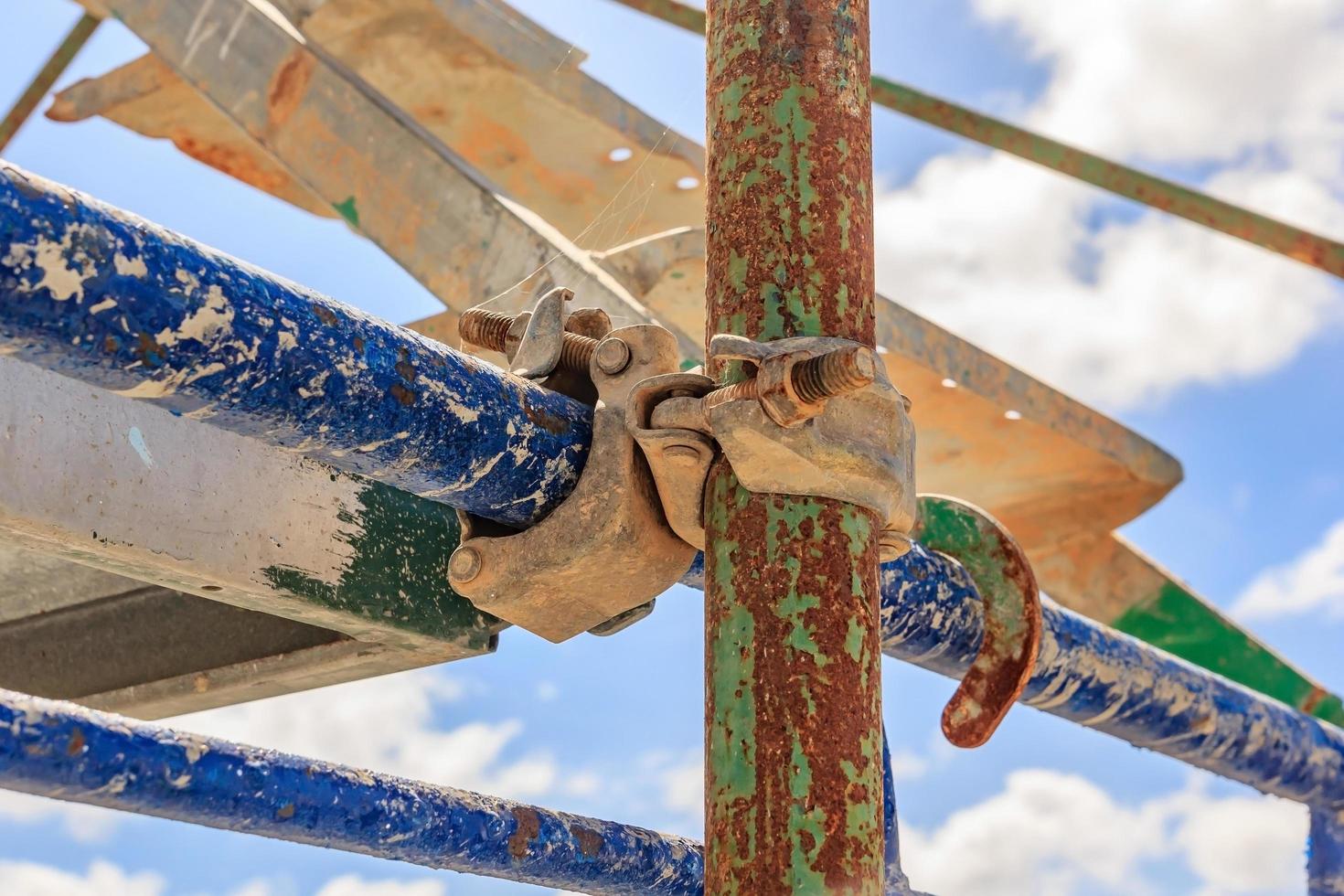 collier de serrage d'échafaudage et pièces, une partie importante de la résistance de construction à l'échafaudage photo