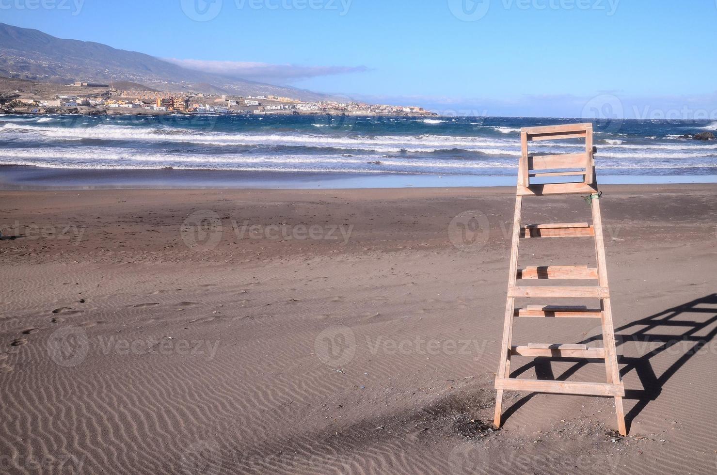 échelle sur la plage photo