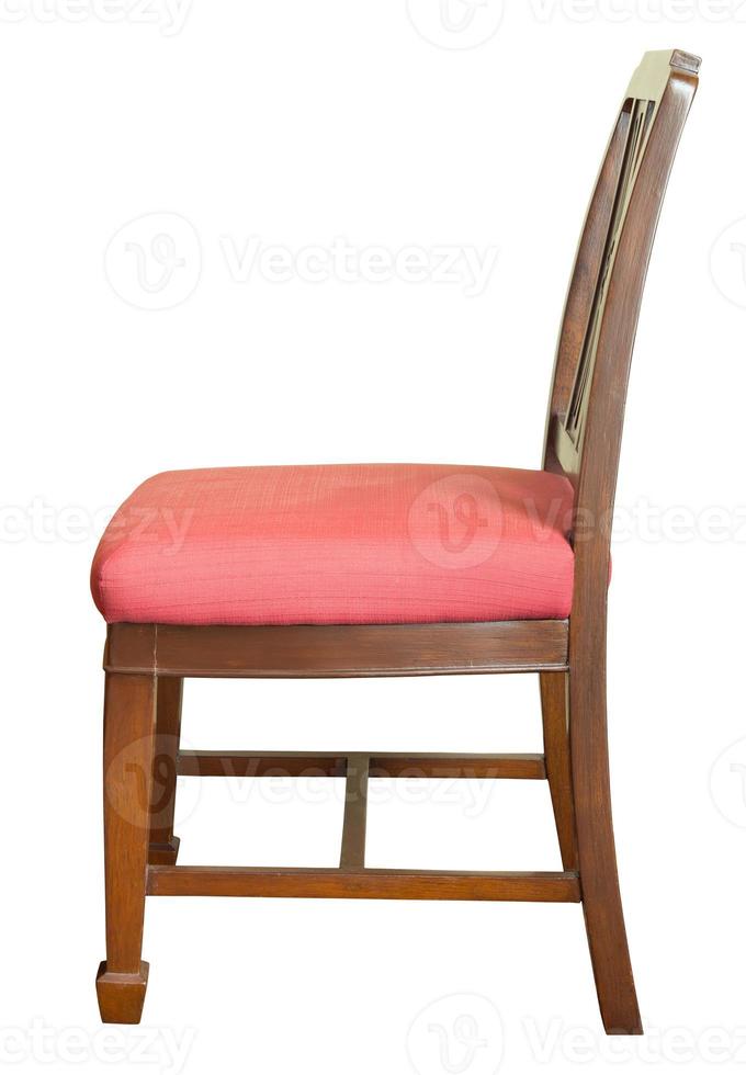 Chaise en tissu isolé sur blanc avec un tracé de détourage photo
