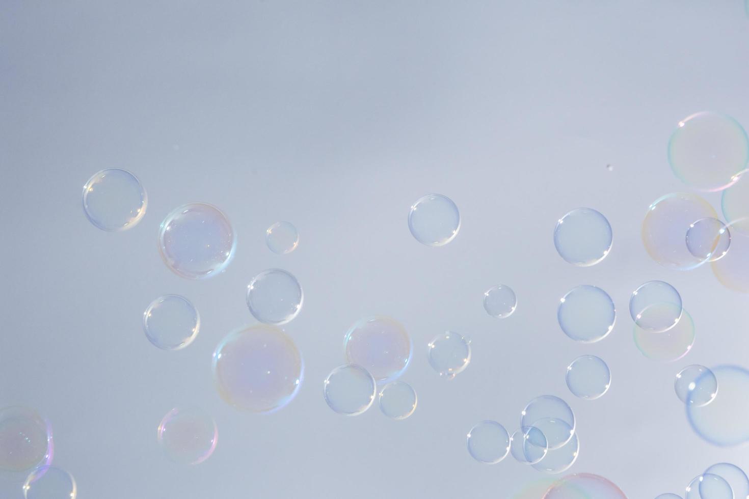 bulles devant fond blanc grisâtre photo