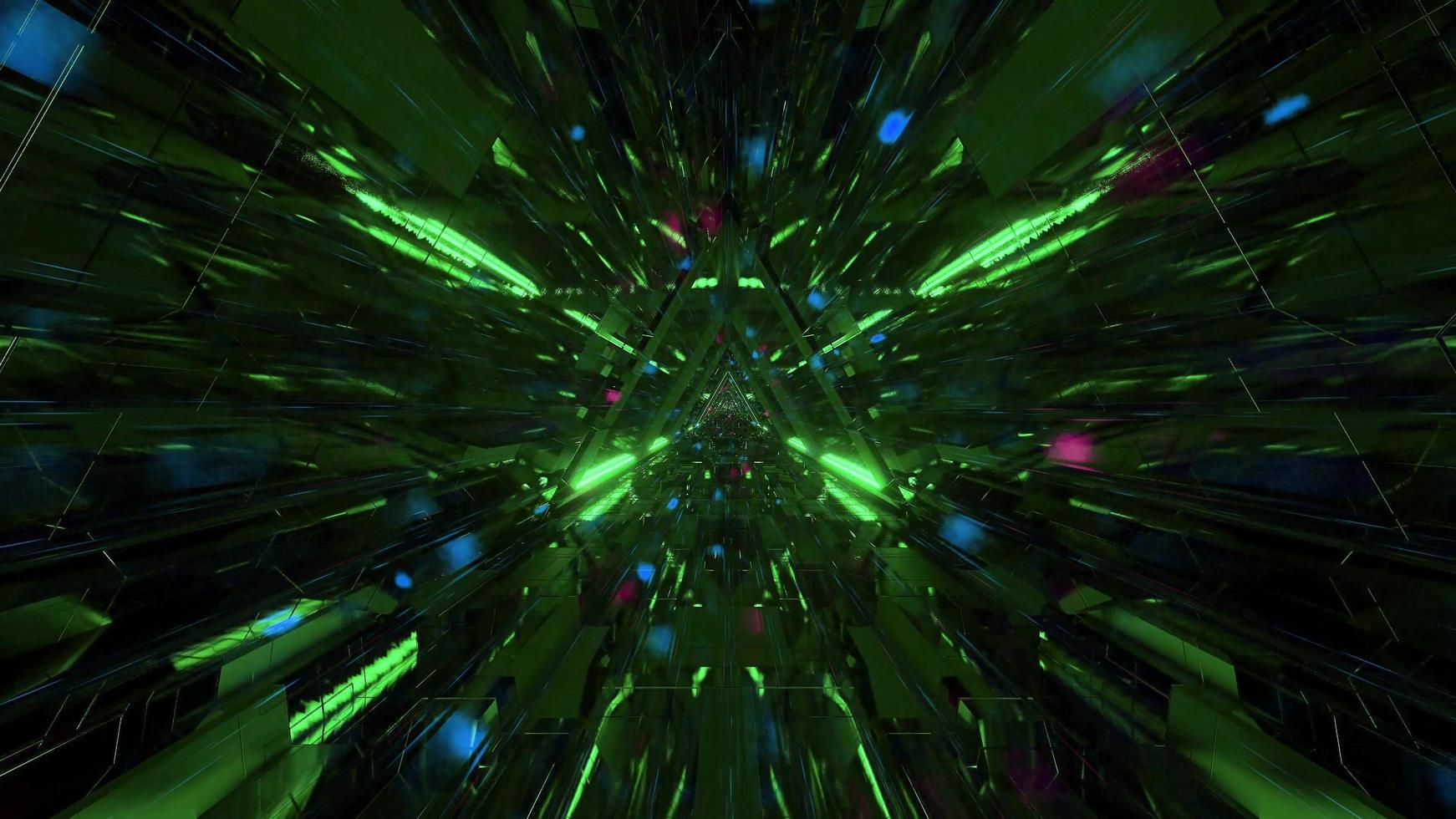 tunnel spatial avec des particules brillantes illustration 3d motion design fond d'écran design artwork photo