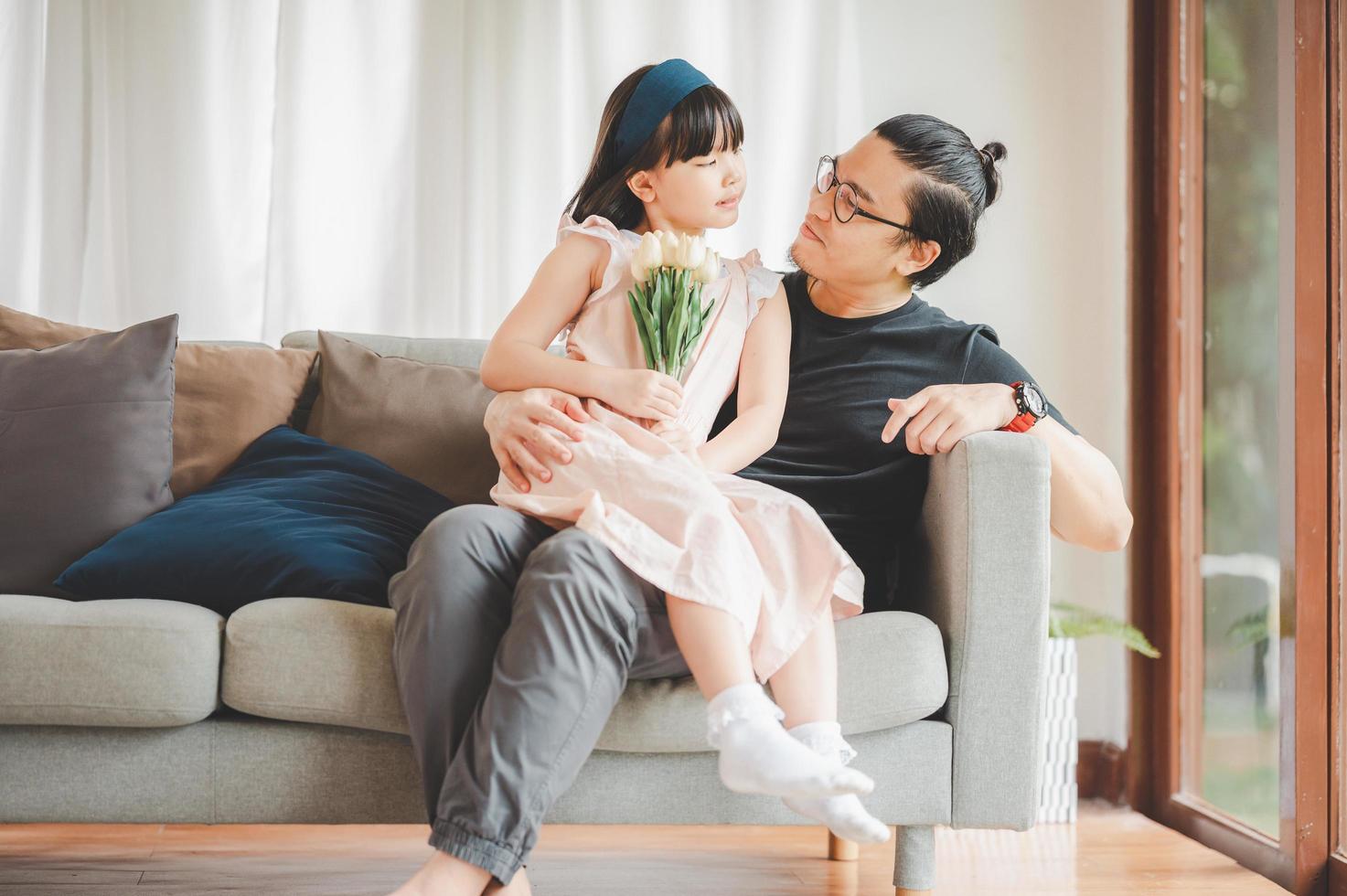 fille et père photo