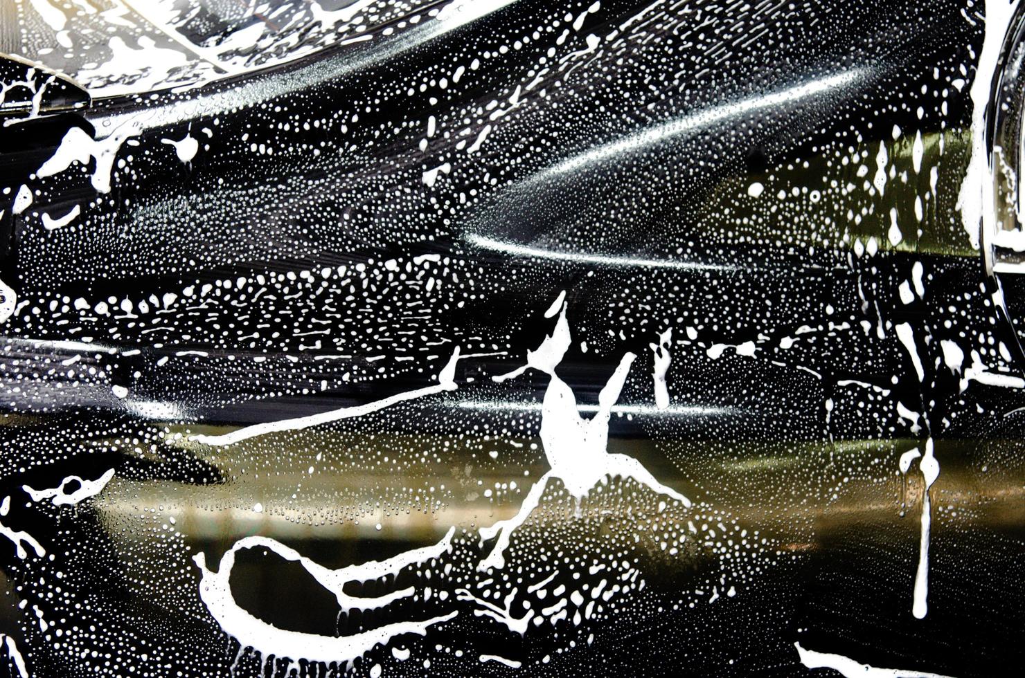 bulles de lavage de voiture abstraites photo