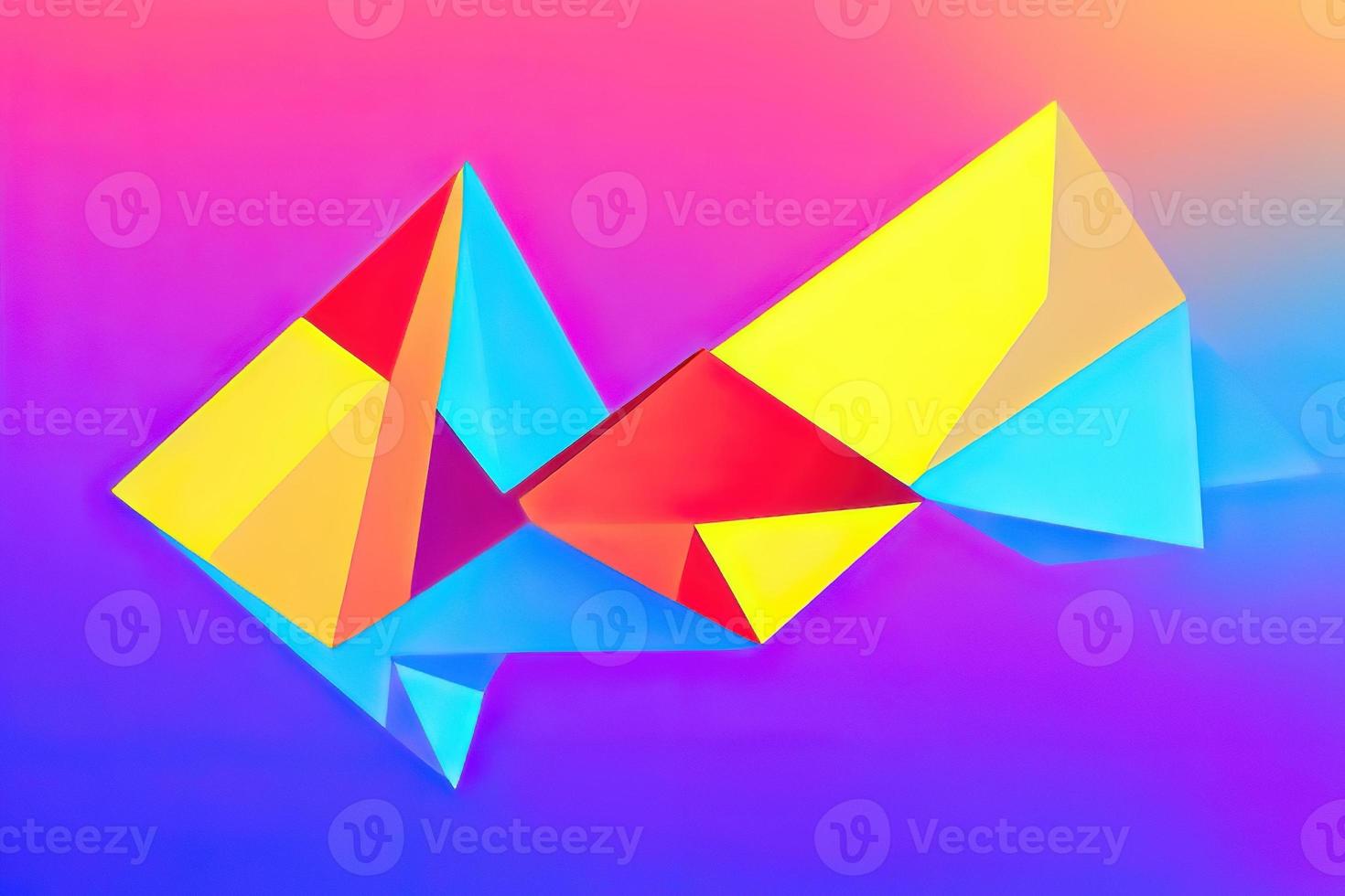 arrière-plans triangulaires avec un élément graphique abstrait photo