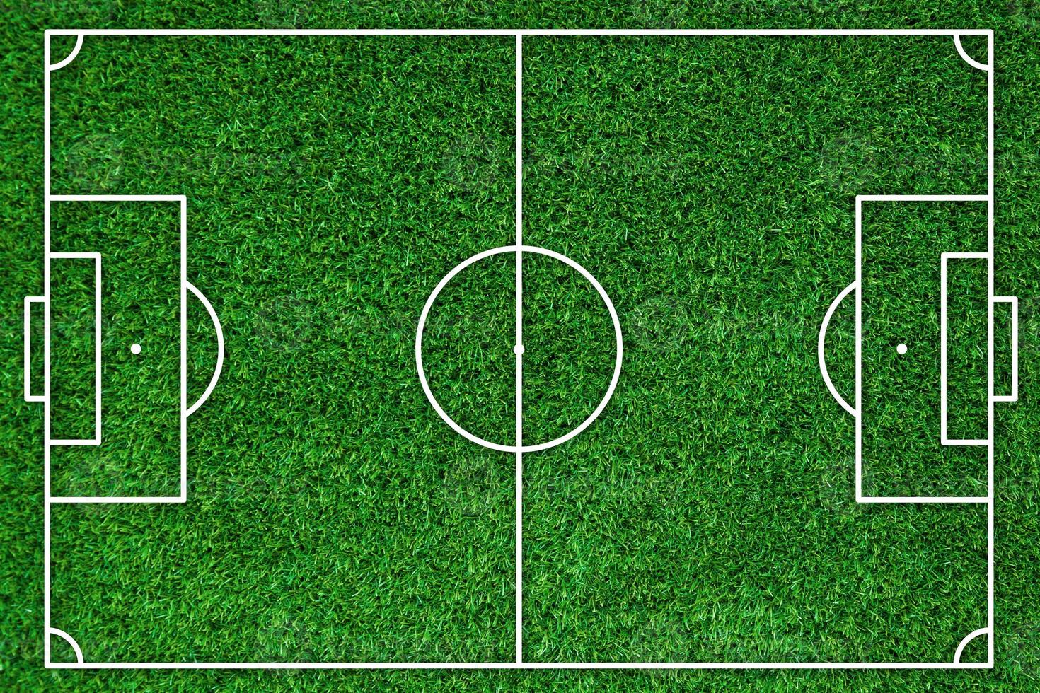 terrain de football d'herbe verte abstraite de texture d'arrière-plan de gazon artificiel, football. paris et compétition. lignes blanches qui délimitent les zones, vue de dessus du terrain de football photo
