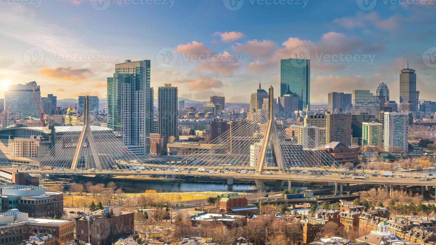 centre-ville de boston city skyline paysage urbain du massachusetts aux états-unis photo