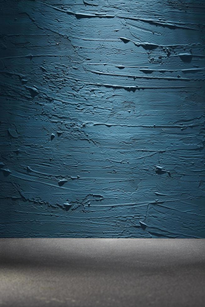 peinture bleue et surface grise photo