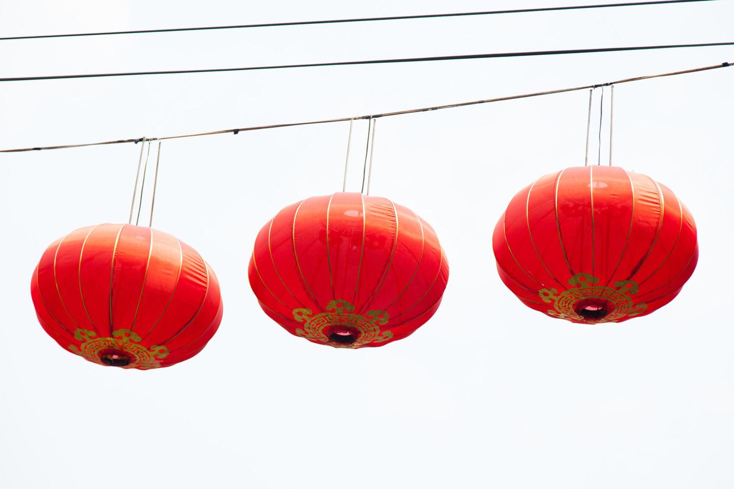 lanternes rouges chinoises photo