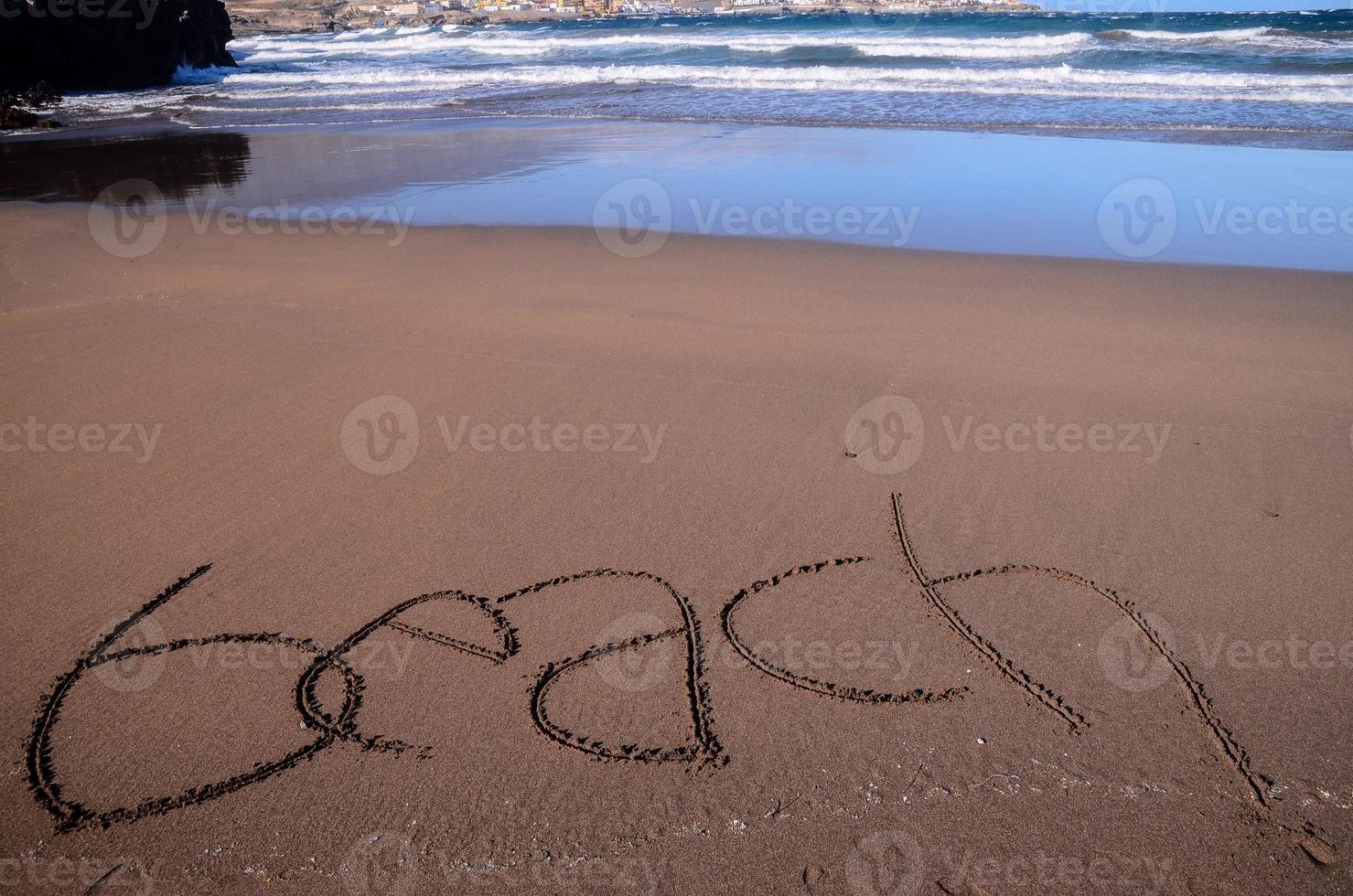 vue panoramique sur la plage, îles canaries photo