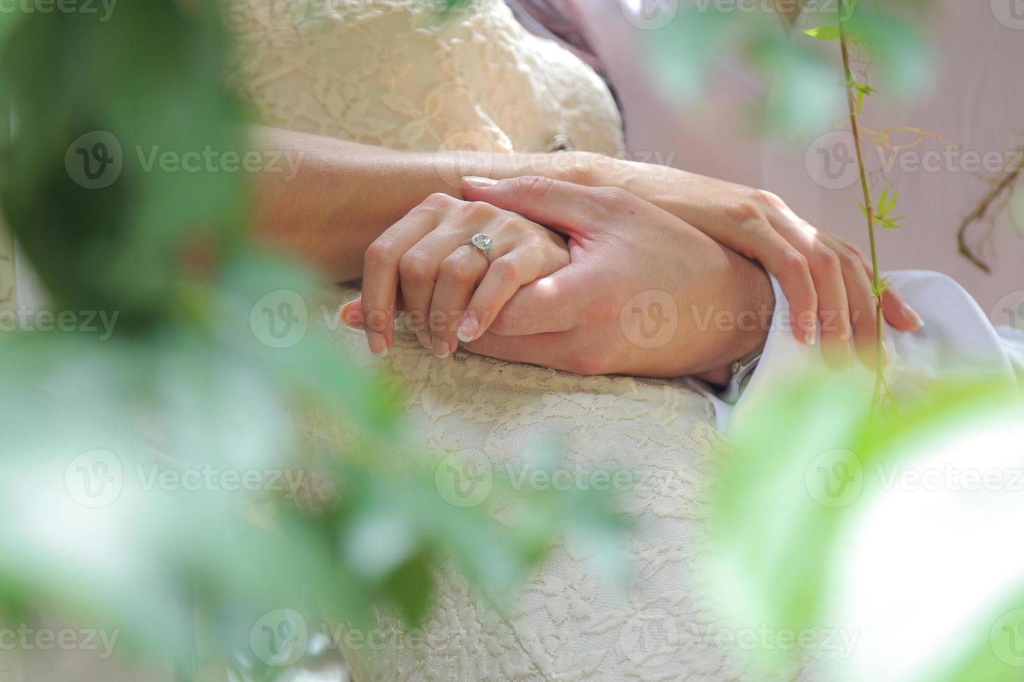 gros plan de la bague de mariage photo