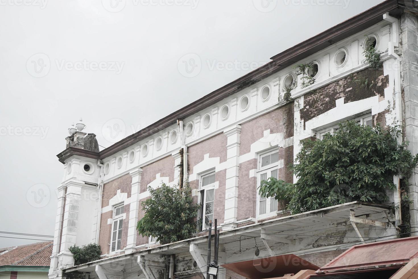 vieux bâtiment envahi par la végétation, vieille ville photo