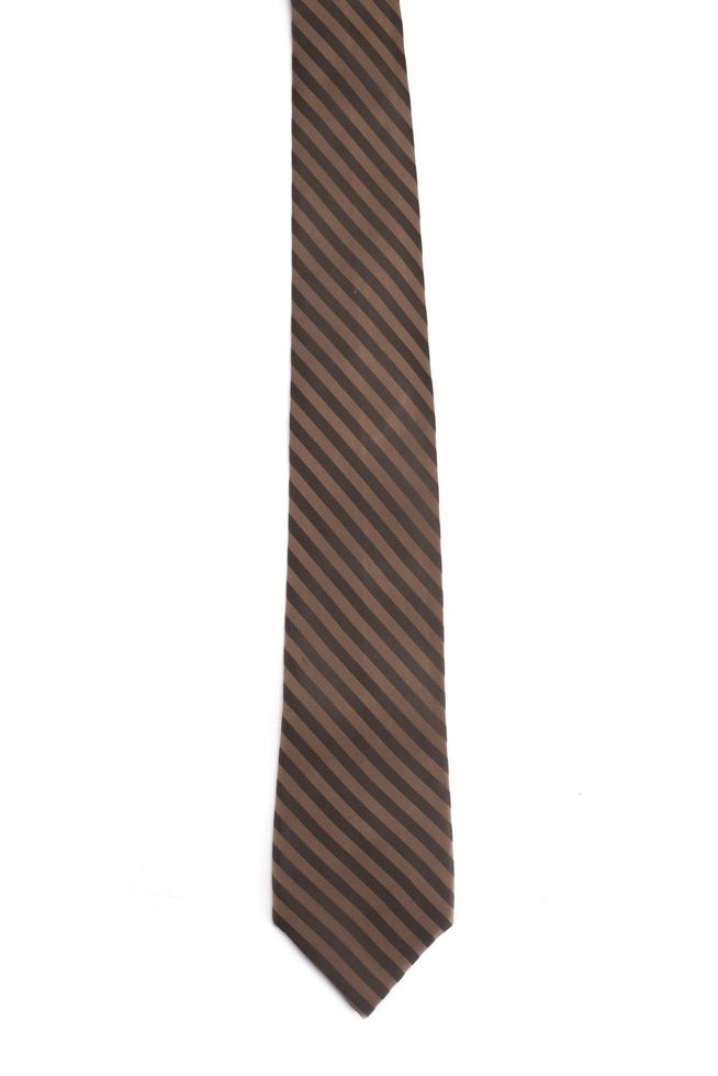 cravate marron isolé sur fond blanc photo